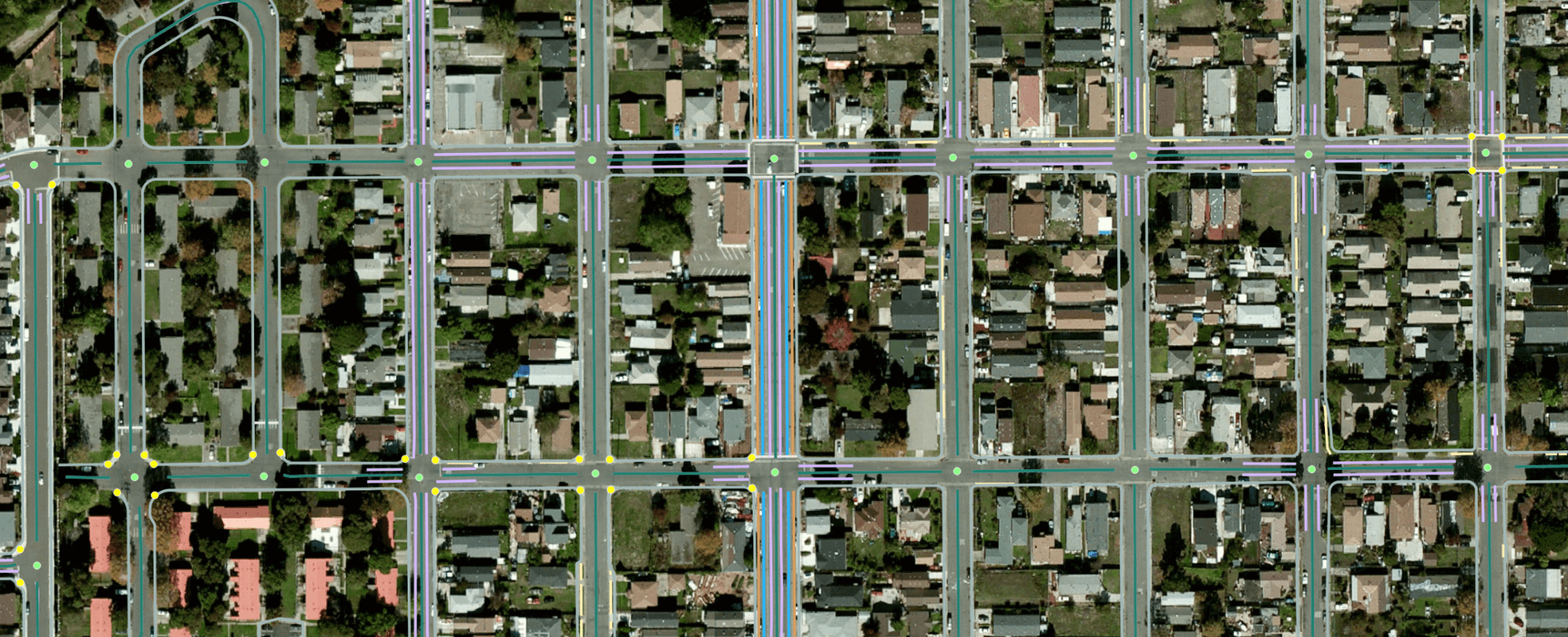 Advanced transportation feature map in California