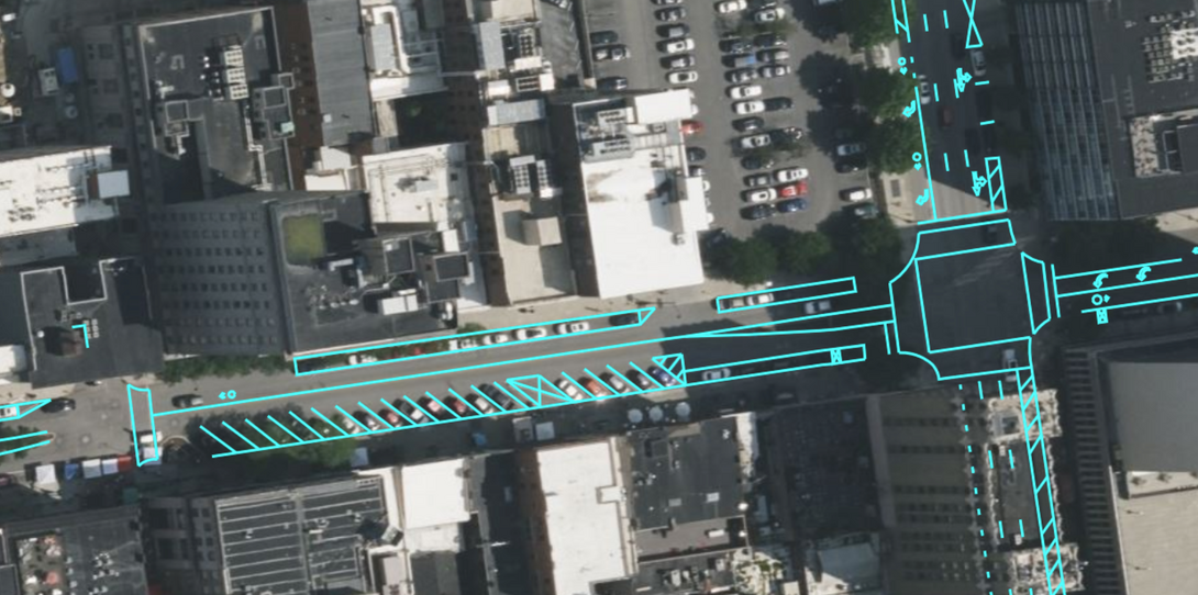 Road marking data for GIS 