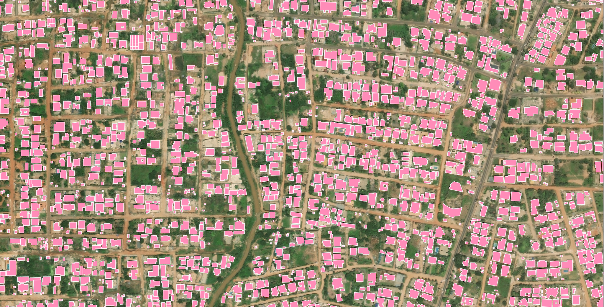 Building footprint map of Ghana