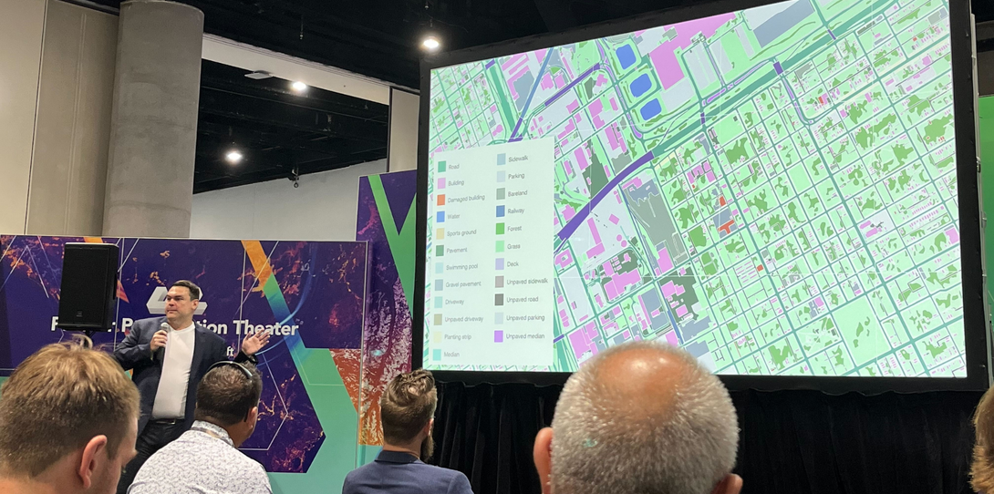 Ecopia presented transportation planning maps at Esri UC 2023.