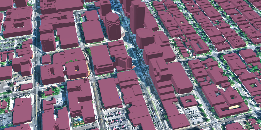 3D building and 3D tree data for wind risk assessment GIS