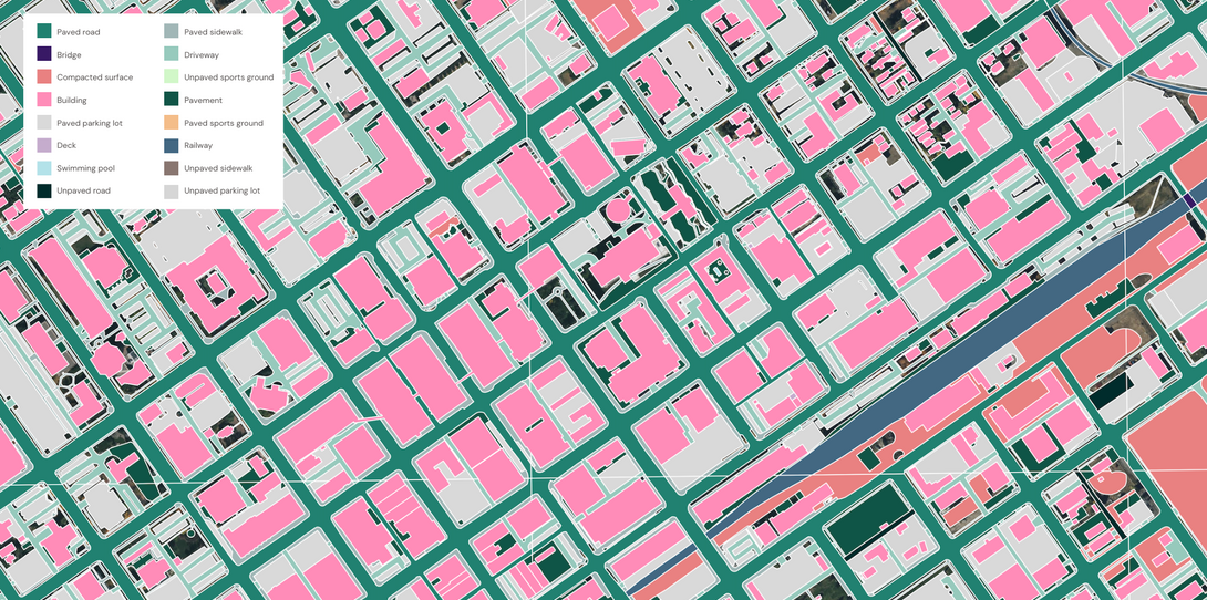 Impervious surface map in Billings