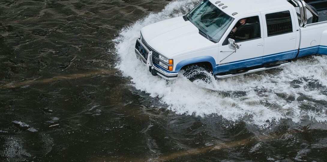 Flooded streets in Jacksonville, Florida in the aftermath of Hurricane Irma, a storm that caused record-breaking flooding in the city.