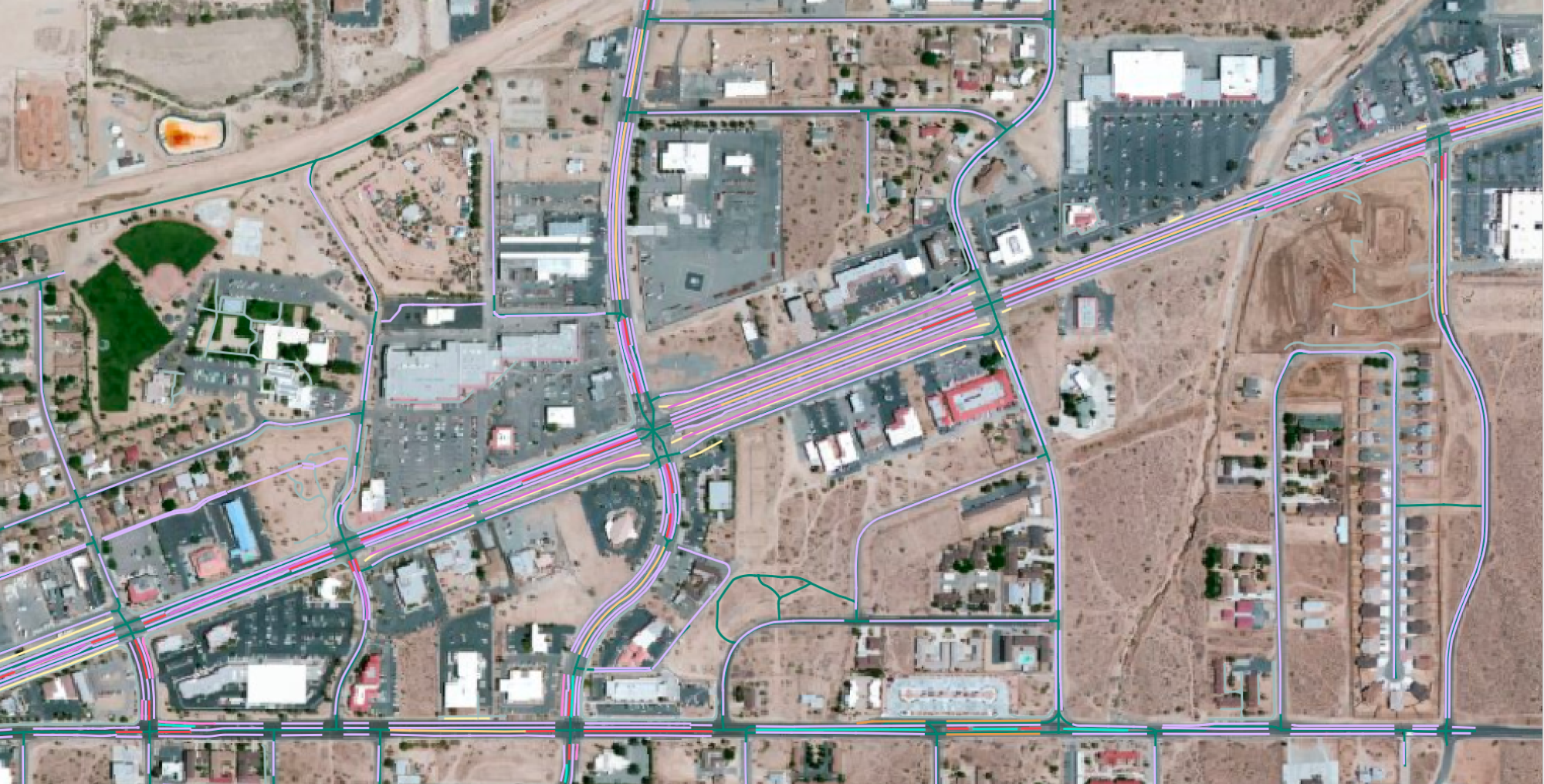 Transportation map of San Bernardino