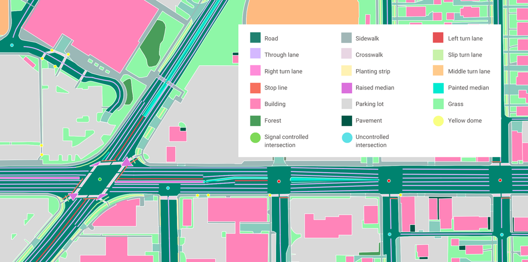 Multimodal transportation map example