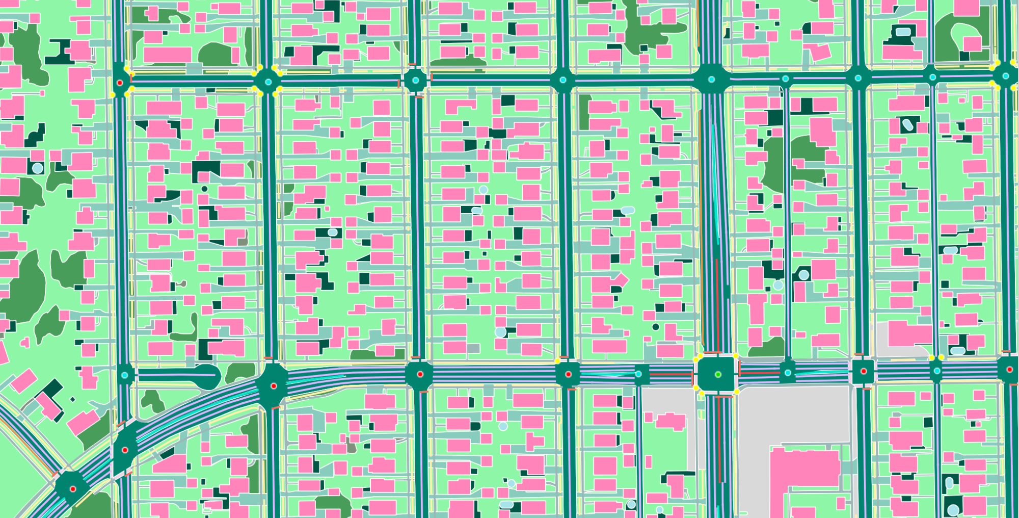 Advanced transportation map of Chicago