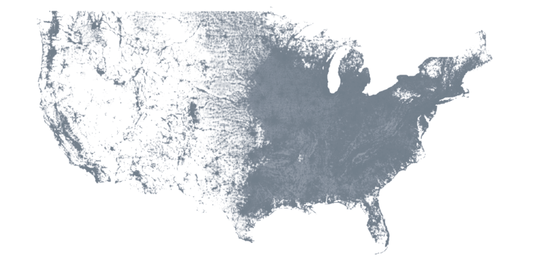 Image represents building density across the USA