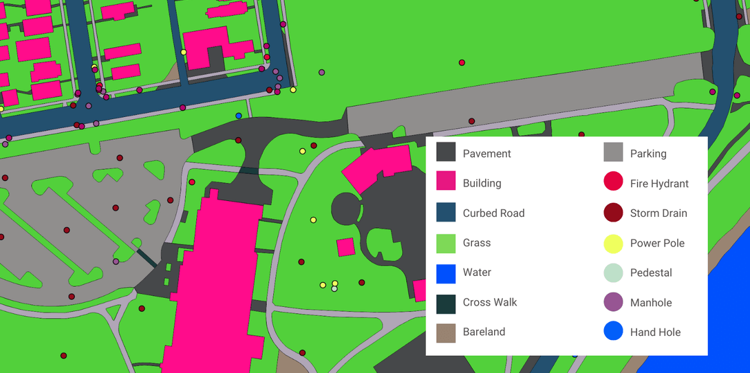 An example of a detailed land cover map for stormwater analysis; Columbus, Ohio