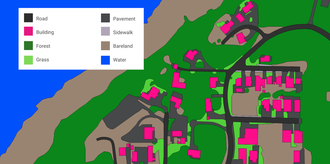 A sample of land cover data used in flood modeling; Oregon