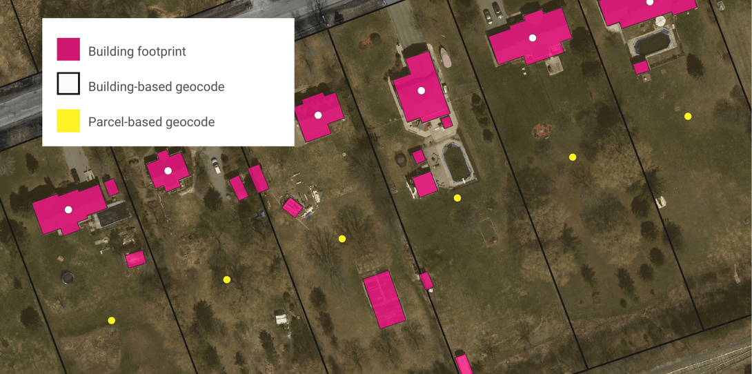 Building polygon data (including building-based geocodes) vs parcel centroid data for risk assessment