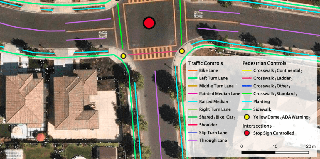 Right-of-way HD Road Transportation Vector Map for Contra Costa