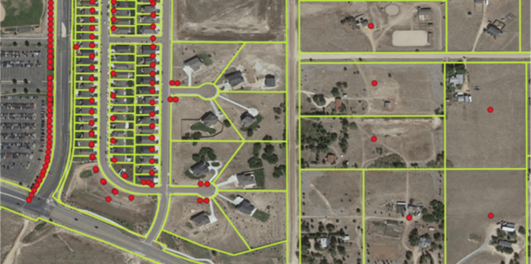 Address geocodes from a well-known US geocoding provider