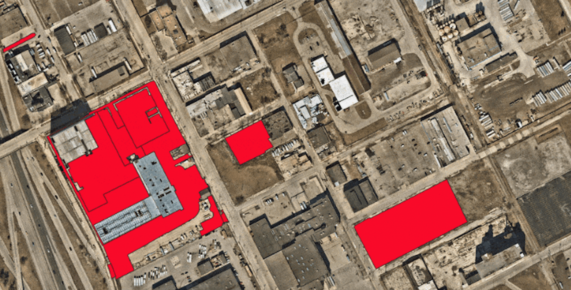 Changes to impervious surfaces in Detroit